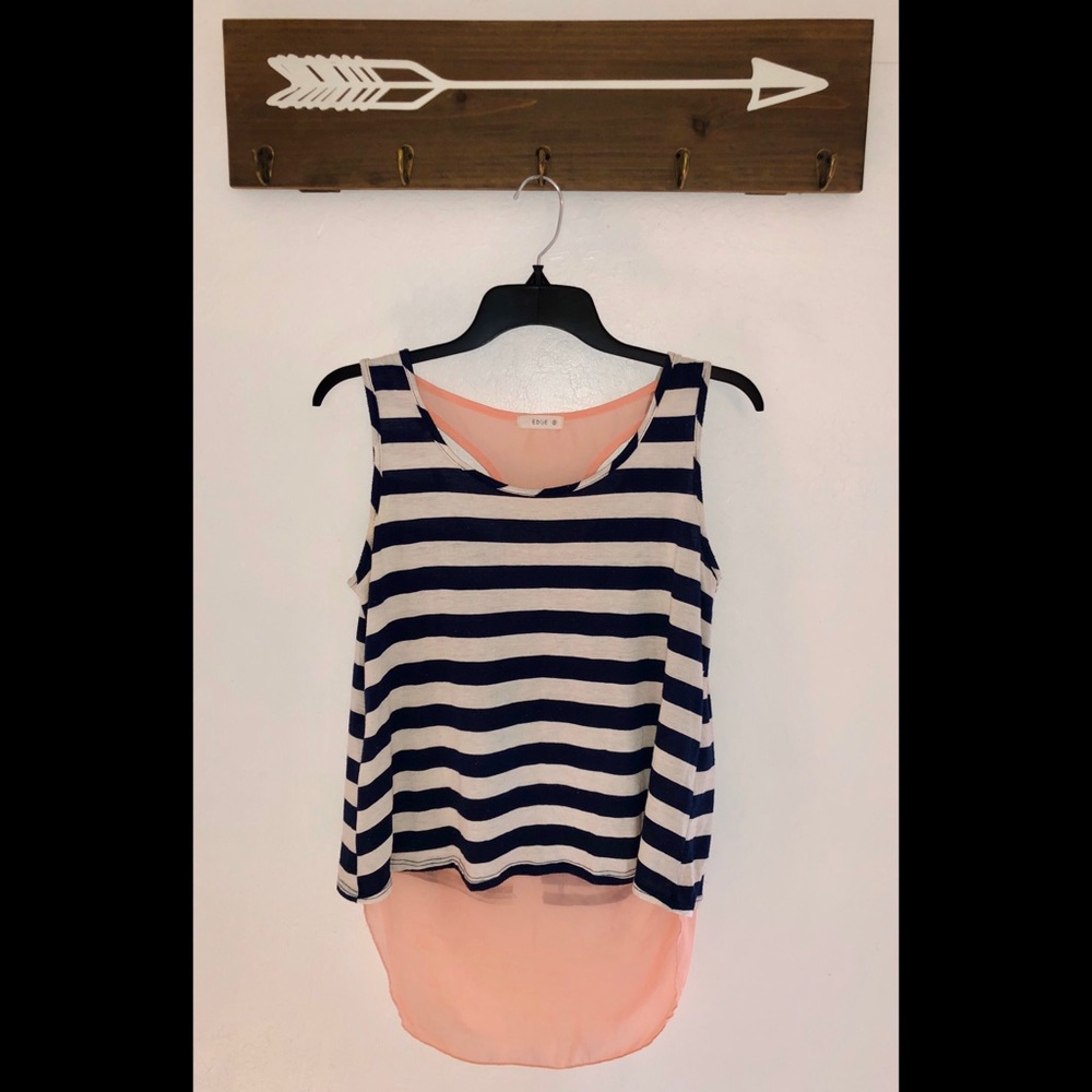 Tank top with split back